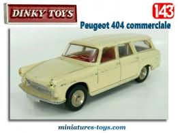 Le break Peugeot 404 blanc ivoir en miniature de Dinky Toys France au 1/43e
