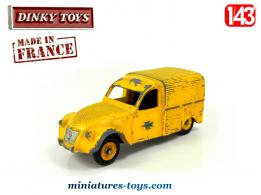 La 2cv Citroën Fourgonnette de la Poste en miniature Dinky Toys au 1/43e