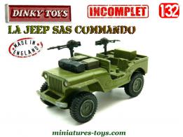 La Jeep SAS Commando miniature de Dinky Toys England au 1/32e incomplète