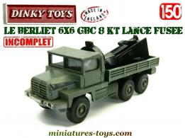 Le Berliet 6x6 GBC 8 KT lance fusée miniature de Dinky Toys England au 1/50e