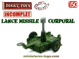 La remorque lance missile Corporal en miniature Dinky Toys au 1/50e incomplète