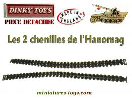 Les deux chenilles noires pour le Sdkfz Hanomag Dinky Toys au 1/40e