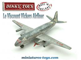 Le Viscount Vickers Airliner miniature par Dinky Toys au 1/300e incomplet