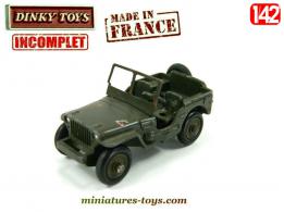 La Jeep Willys Hotchkiss miniature de Dinky Toys France au 1/42e incomplète