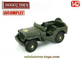 La Jeep Willys Hotchkiss miniature de Dinky Toys France au 1/42e incomplète