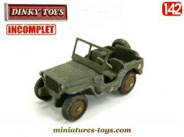 La Jeep Willys Hotchkiss miniature de Dinky Toys France au 1/42e incomplète