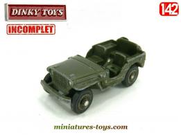 La Jeep Willys Hotchkiss miniature de Dinky Toys France au 1/42e incomplète