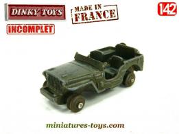 La Jeep Willys Hotchkiss miniature de Dinky Toys France au 1/42e incomplète