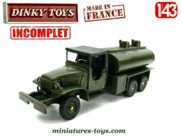 Le camion militaire GMC 6x6 citerne en miniature Dinky Toys France incomplet