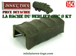 La bâche verte du Berliet GBC 8 KT Gazelle 824 de Dinky Toys fendue