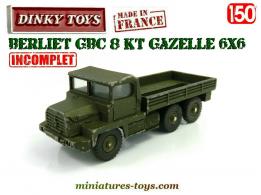 Le Berliet 6x6 GBC 8 KT militaire miniature de Dinky Toys sans bâche au 1/50e