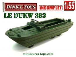 Le DUKW 353 US 6x6 amphibie miniature de Dinky Toys au 1/55e incomplet