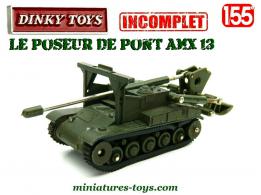 Le poseur de pont AMX 13 miniature de Dinky Toys France au 1/55e incomplet