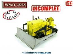 Le Bulldozer Blaw Knox miniature de Dinky Toys England au 1/43e incomplet