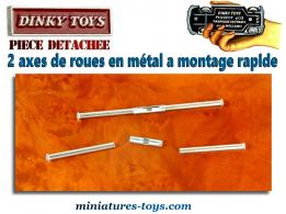 Lot de deux axes rapides de roues en métal pour miniatures Dinky Toys