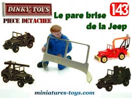 Le pare brise rabattable non peint de la Jeep miniature de Dinky Toys au 1/43e