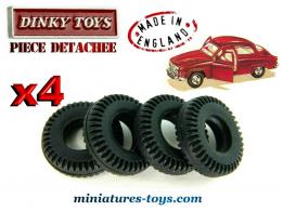 4 pneus Dinky Toys 14/6 noirs striés pour vos voitures miniatures Dinky GB