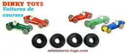 4 pneus Dinky Toys 20/8 noirs pour vos voitures de courses Dinky au 1/43e