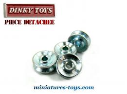 Lot de 4 roues concaves métal pour miniatures Dinky Toys