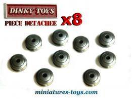 Lot de 8 roues convexes bombées pour miniatures Dinky Toys