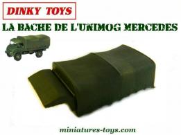 La bâche verte pour le Mercedes Unimog militaire miniature de Dinky Toys France