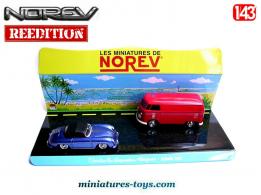 Le diorama présentoir double en métal Norev de la route de Nice au 1/43e
