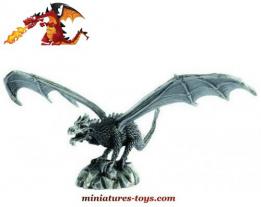 Le dragon ailé miniature Draco Magnus réalisé en métal façon vieil argent