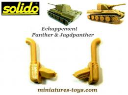Les 2 tuyaux échappement beige sable pour Panther et Jagdpanther Solido Verem