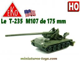 Le canon automoteur T-235 M107 en miniature militaire Eko au 1/88e H0 HO