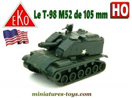 Le canon automoteur T-98 M52 en miniature militaire Eko au 1/88e H0 HO