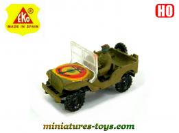 La Jeep militaire peinte en miniature par Eko au 1/87e H0 HO