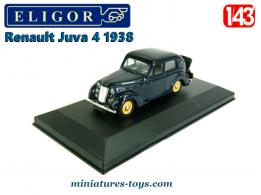 La Renault Juva 4 bleue de 1938 en voiture miniature par Eligor au 1/43e
