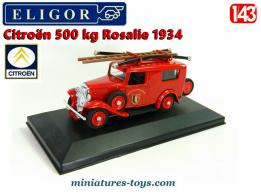 Le Citroën 500 kg Rosalie Pompiers en miniature par Eligor au 1/43e