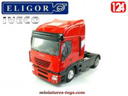 Le tracteur Fiat Iveco Stralis 540 rouge miniature par Eligor au 1/24e