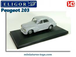 La Peugeot 203 berline grise en miniature par Eligor au 1/43e