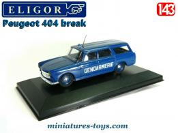 Le break Peugeot 404 Gendarmerie en miniature par Eligor au 1/43e