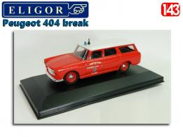 Le break Peugeot 404 Pompiers du Var en miniature par Eligor au 1/43e