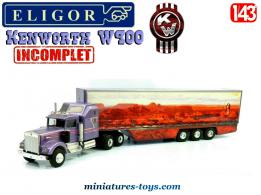 Le Kenworth T2000 et sa semi remorque miniature par Eligor au 1/43e incomplet