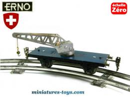 Le wagon grue miniature de la marque suisse Erno à l'échelle 0 O