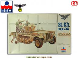 La maquette du SdKfz 10/4 avec canon anti aérien par Esci au 1/35e