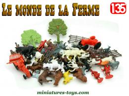 Le monde de la ferme en figurines animaux et accessoires plastique au 1/35e