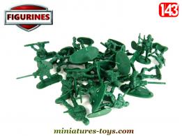 Un ensemble de 26 petits soldats américains en figurines plastique au 1/43e
