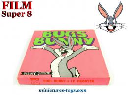 Le film de cinéma Super 8 du dessin animé Bugs Bunny et Le magicien