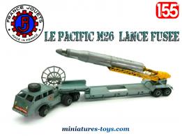 Le Pacific M26 et la remorque lance fusée miniature France Jouets au 1/55e