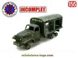 Le GMC 6x6 militaires Atelier miniature de France Jouets au 1/55e incomplet