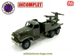 Le GMC 6x6 militaires lance fusée miniature de France Jouets au 1/55e incomplet