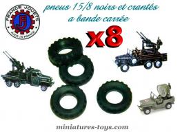 Lot De 24 Pneus Blancs Lisses Dinky Toys 1/43 – Bande Ronde Souple – 15 X 8 Mm – Pièces Détachées
