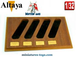 Le support en bois pour les figurines de Cavaliers du moyen âge Altaya au 1/32e