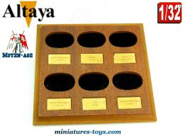 Le support en bois pour les figurines du moyen-âge Altaya au 1/32e