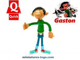 La grande figurine latex de Gaston Lagaffe surpris distribué par Quick burger